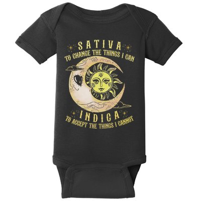 Sativa To Change The Things I Can Indica Accept The Things Baby Bodysuit