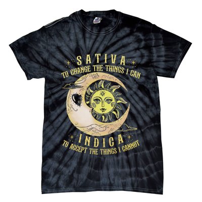 Sativa To Change The Things I Can Indica Accept The Things Tie-Dye T-Shirt