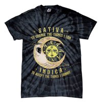 Sativa To Change The Things I Can Indica Accept The Things Tie-Dye T-Shirt