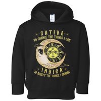 Sativa To Change The Things I Can Indica Accept The Things Toddler Hoodie