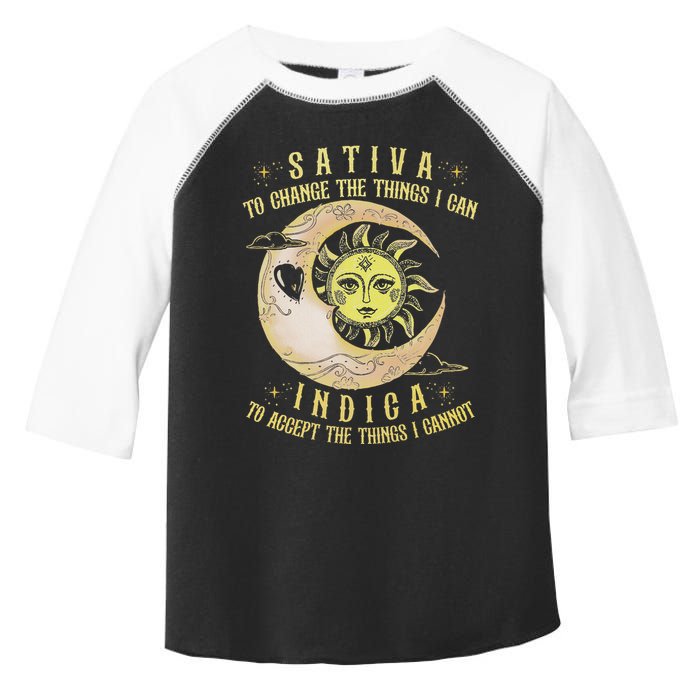 Sativa To Change The Things I Can Indica Accept The Things Toddler Fine Jersey T-Shirt