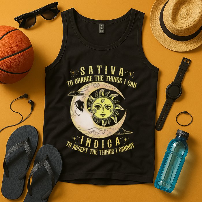 Sativa To Change The Things I Can Indica Accept The Things Tank Top