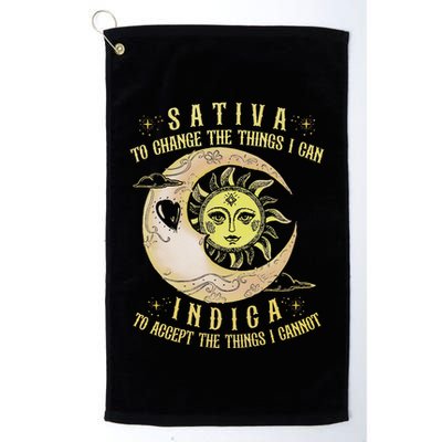 Sativa To Change The Things I Can Indica Accept The Things Golf Towel