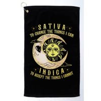 Sativa To Change The Things I Can Indica Accept The Things Golf Towel