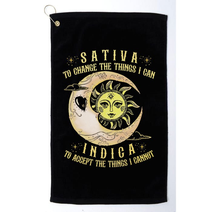 Sativa To Change The Things I Can Indica Accept The Things Golf Towel