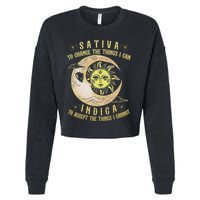 Sativa To Change The Things I Can Indica Accept The Things Cropped Pullover Crew