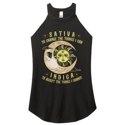 Sativa To Change The Things I Can Indica Accept The Things Women's Perfect Tri Rocker Tank