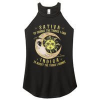 Sativa To Change The Things I Can Indica Accept The Things Women's Perfect Tri Rocker Tank