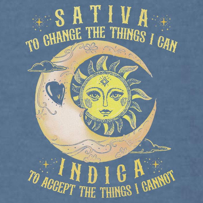 Sativa To Change The Things I Can Indica Accept The Things Garment-Dyed Sweatshirt