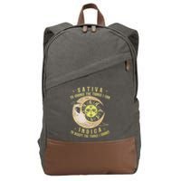 Sativa To Change The Things I Can Indica Accept The Things Cotton Canvas Backpack