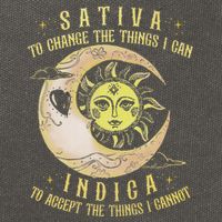 Sativa To Change The Things I Can Indica Accept The Things Cotton Canvas Backpack