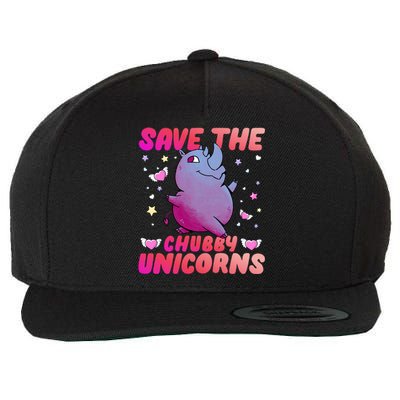 Save The Chubby Unicorn Gift Wool Snapback Cap