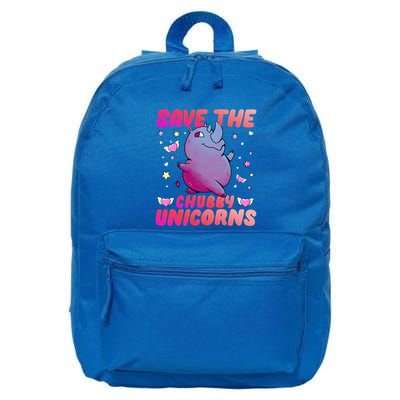 Save The Chubby Unicorn Gift 16 in Basic Backpack