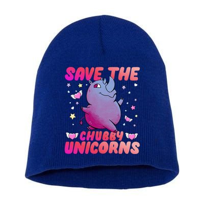 Save The Chubby Unicorn Gift Short Acrylic Beanie