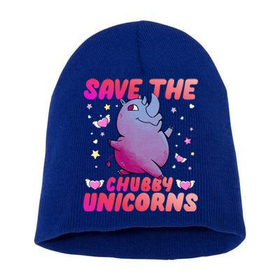 Save The Chubby Unicorn Gift Short Acrylic Beanie