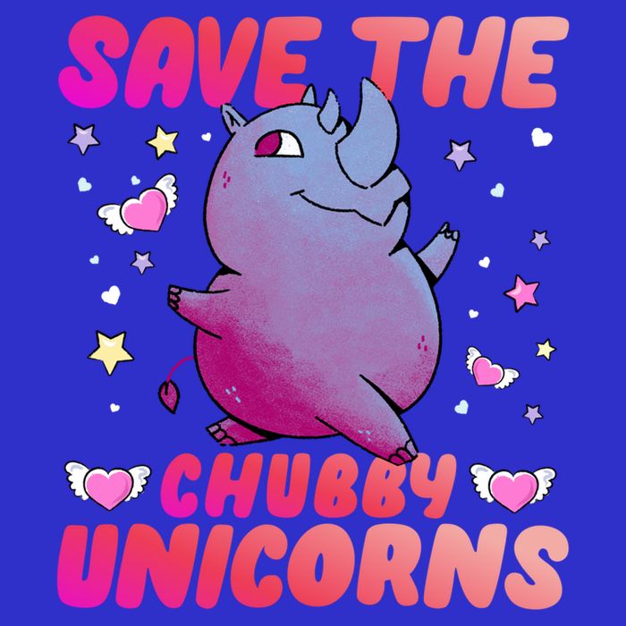 Save The Chubby Unicorn Gift Short Acrylic Beanie