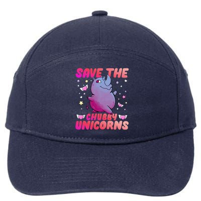 Save The Chubby Unicorn Gift 7-Panel Snapback Hat