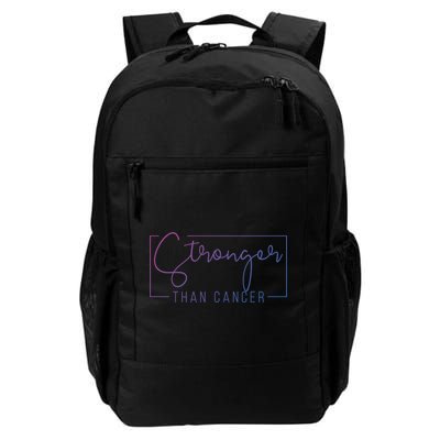 Stronger Than Cancer Pink Ribbon Breast Cancer Awareness Gift Backpack