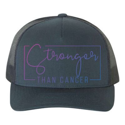 Stronger Than Cancer Pink Ribbon Breast Cancer Awareness Gift Yupoong Adult 5-Panel Trucker Hat