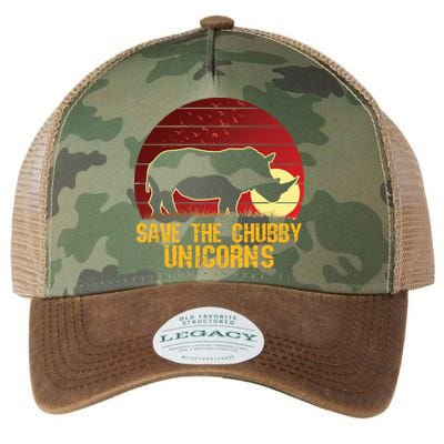 Save The Chubby Unicorns African Sunset Rhino Legacy Tie Dye Trucker Hat