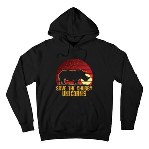 Save The Chubby Unicorns African Sunset Rhino Hoodie