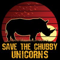 Save The Chubby Unicorns African Sunset Rhino Tall T-Shirt