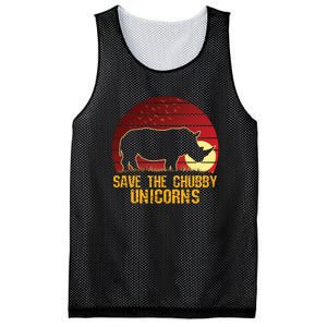 Save The Chubby Unicorns African Sunset Rhino Mesh Reversible Basketball Jersey Tank