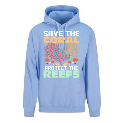 Save The Coral Protect The Reefs Scientist Marine Biology Gift Unisex Surf Hoodie