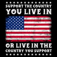 Support The Country You Live In The Country You Support Drawstring Bag
