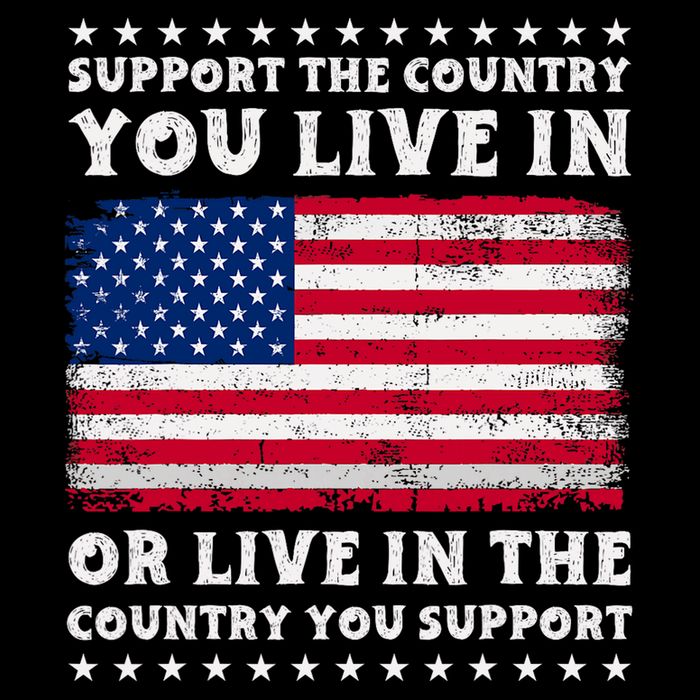 Support The Country You Live In The Country You Support Drawstring Bag