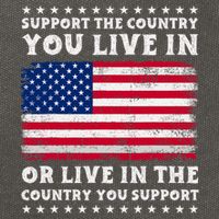 Support The Country You Live In The Country You Support Cotton Canvas Backpack