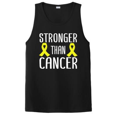 Stronger Than Cancer Sarcoma Cone Bladder Yellow Ribbon Gift Great Gift PosiCharge Competitor Tank