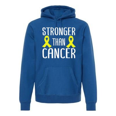 Stronger Than Cancer Sarcoma Cone Bladder Yellow Ribbon Gift Great Gift Premium Hoodie