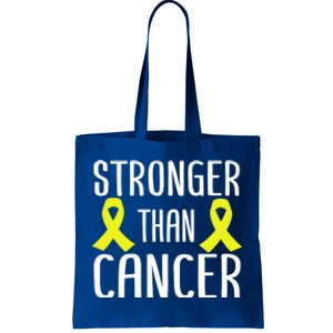 Stronger Than Cancer Sarcoma Cone Bladder Yellow Ribbon Gift Great Gift Tote Bag