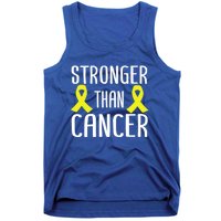 Stronger Than Cancer Sarcoma Cone Bladder Yellow Ribbon Gift Great Gift Tank Top