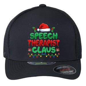 Speech Therapist Claus Xmas Slp Speech Therapy Christmas Gift Flexfit Unipanel Trucker Cap