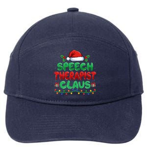 Speech Therapist Claus Xmas Slp Speech Therapy Christmas Gift 7-Panel Snapback Hat