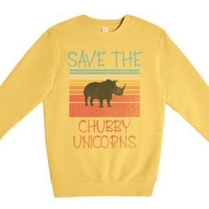 Save The Chubby Unicorns Meaningful Gift Premium Crewneck Sweatshirt