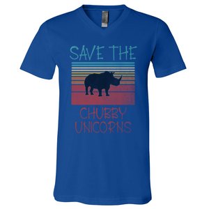 Save The Chubby Unicorns Meaningful Gift V-Neck T-Shirt