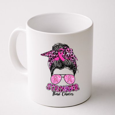 Stronger Than Cancer Gift Breast Cancer Awareness Support Gift Coffee Mug