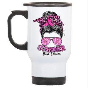 Stronger Than Cancer Gift Breast Cancer Awareness Support Gift Stainless Steel Travel Mug