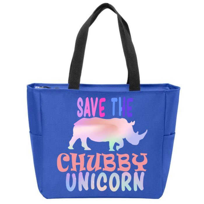 Save The Chubby Unicorn Gift Zip Tote Bag