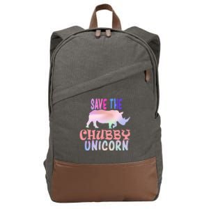 Save The Chubby Unicorn Gift Cotton Canvas Backpack