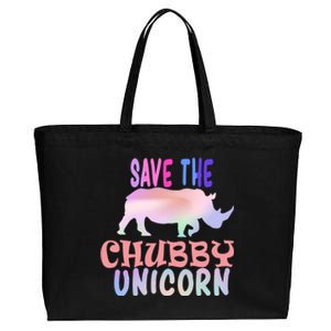 Save The Chubby Unicorn Gift Cotton Canvas Jumbo Tote