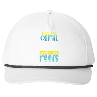 Save The Coral Reef Biologist Microbiologist Biology Gift Snapback Five-Panel Rope Hat