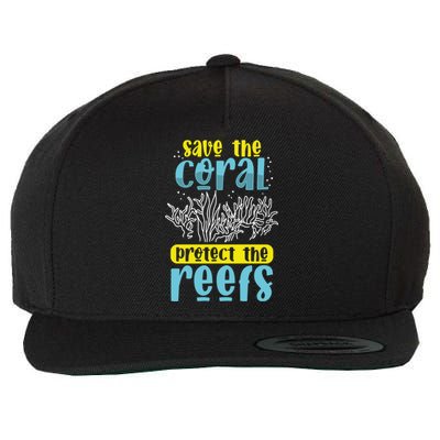 Save The Coral Reef Biologist Microbiologist Biology Gift Wool Snapback Cap