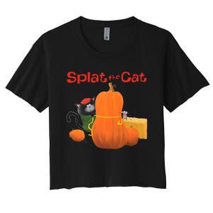 Splat The Cat Halloween Costume Women's Crop Top Tee