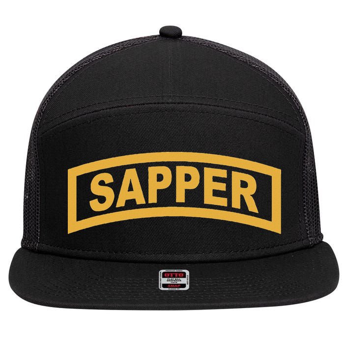 Sapper Tab Combat Engineer 7 Panel Mesh Trucker Snapback Hat