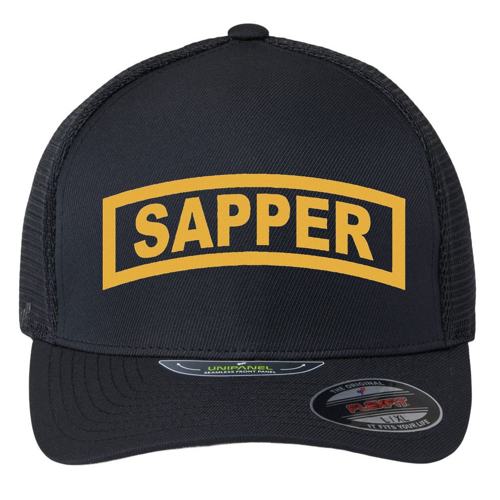 Sapper Tab Combat Engineer Flexfit Unipanel Trucker Cap