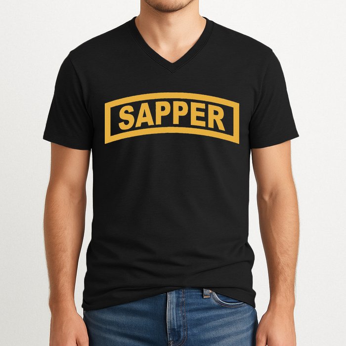 Sapper Tab Combat Engineer V-Neck T-Shirt